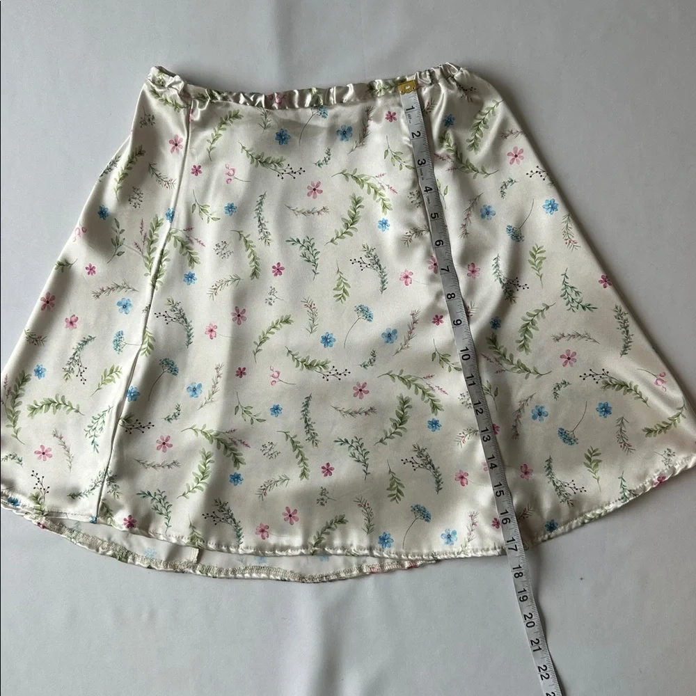 Satin Floral Skirt - Picture 2 of 3